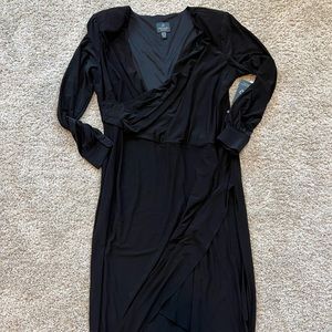 Adrianna Papell Dress 20W plus size black long sleeve